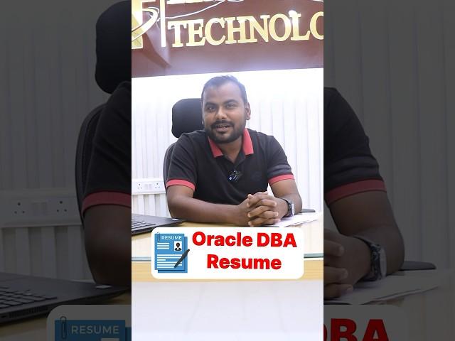 Get Professional Resume For Oracle DBA Job | Sample Resume | Learnomate Technologies