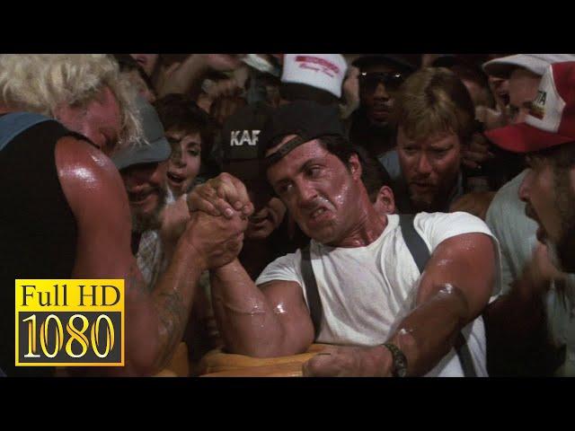 Sylvester Stallone vs Bonecrusher at the bar in the movie Over The Top (1987)