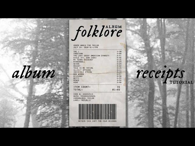 how to make album receipts  no photoshop