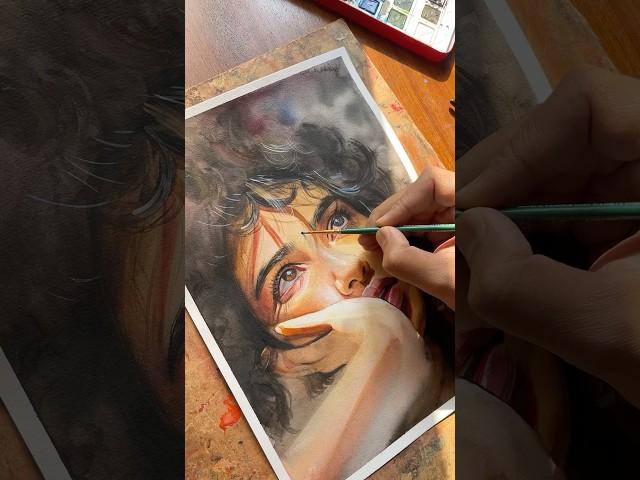 Watercolors Portrait Painting #art #artshorts #artvideos