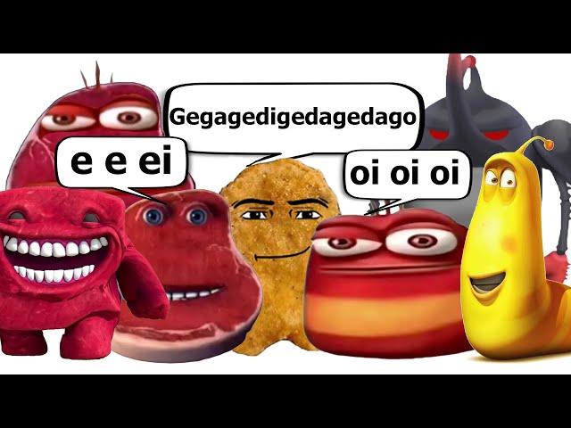 oi oi oi red larva vs e e ei i'm on vacation vs Yellow Larva vs vs Black Lavra vs Gegagedigedagedago