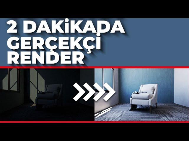 SKETCHUP VRAY ile 2 Dakikada Render Almayı Öğrenin. Vray Light Gen ile Gerçekçi ve Kolay Işık Ayarı