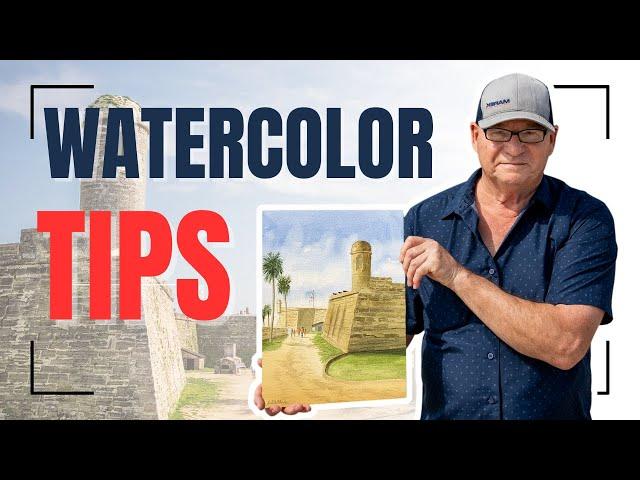 Watercolor Travel Tutorial in St Augustine / How to Paint Plein Air