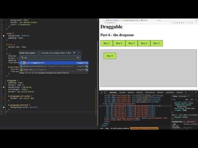 Drag/drop in Angular 5+ - part 6 of 6 - dropzone directive