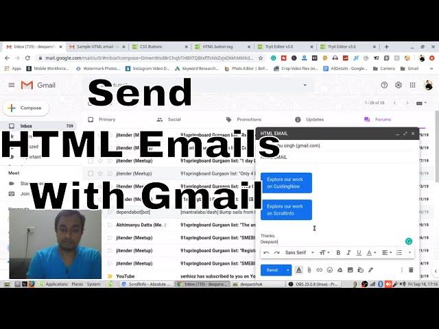 How to Send HTML Emails with Gmail | How to Put HTML in Gmail Emails | Hindi