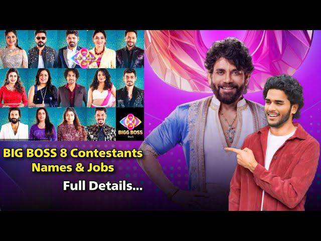 Big Boss season 8 | contestants names and their Professions | Full details | తెలుగు లో