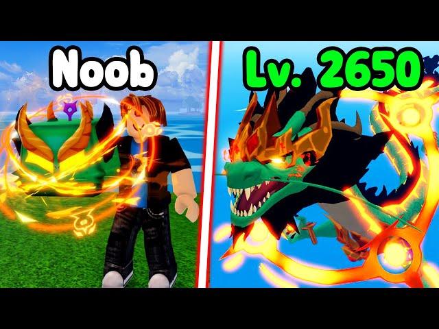 Noob To Pro Level 1 - 2600 WITH DRAGON REWORK in Blox Fruits!