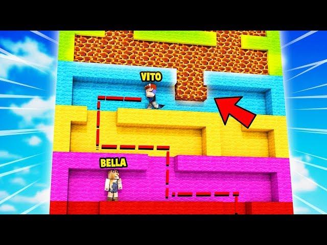 CZY UCIEKNIEMY PRZED LAWĄ TYM TRUDNYM LABIRYNTEM W MINECRAFT?!  | VITO VS BELLA