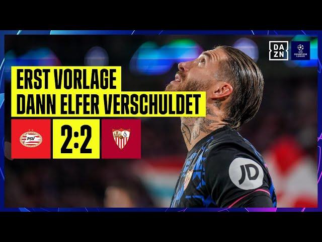 Last Minute-Ausgleich rettet PSV den Punkt: Eindhoven - Sevilla 2:2 | UEFA Champions League | DAZN