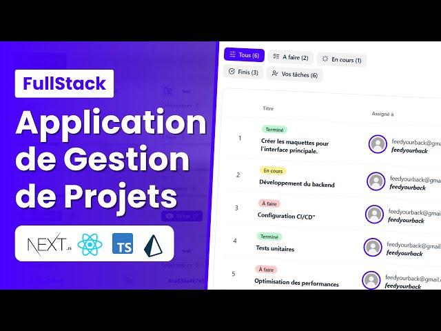 Créer une Application Full Stack de gestion de projet avec Next.js et Prisma