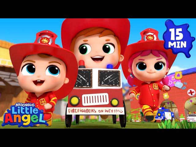 Safety Squad to the Rescue! | Rescue Helper Songs! | Little Angel Kids Songs & Nursery Rhymes