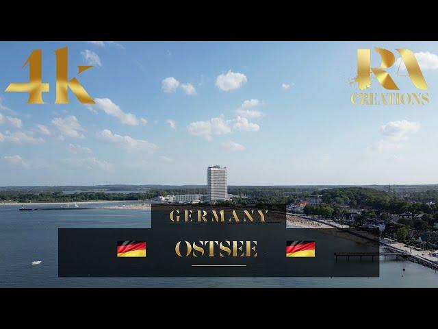 Lübeck Travemünde Strand |  Drone Aerial 4K Drohne | Ostsee | Germany Deutschland