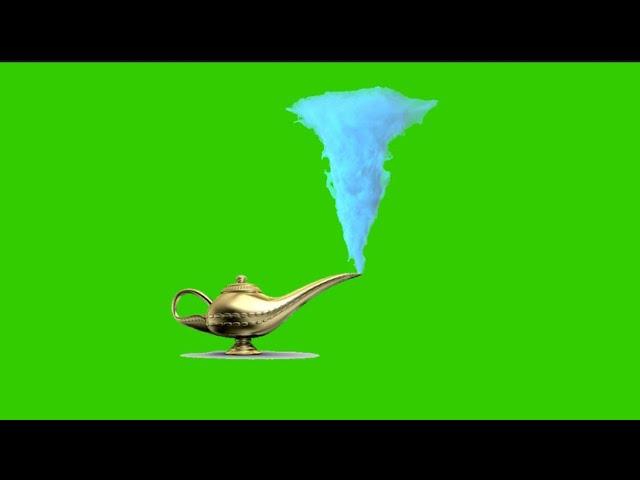 Aladdin magic lamp green screen