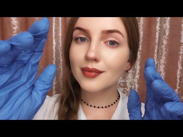 АСМР Сухой Массаж Лица в Перчатках • ASMR Dry Face Massage with Gloves