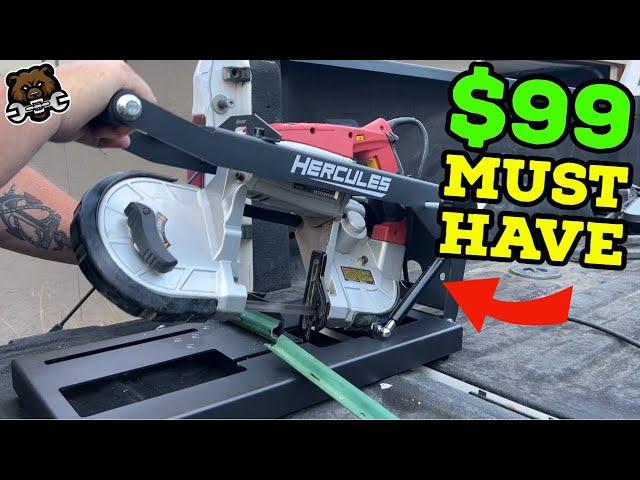 How is this only $99.99? (Hercules Universal Portable Band Saw Benchtop Stand from Harbor Freight)