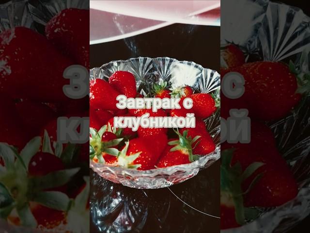 Завтрак с клубникой #жизнь #завтрак  #женщина #блогер #утренняярутина