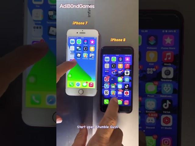 iPhone 7 vs 8 - Stumble Guys #shorts