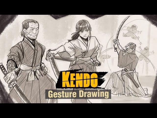 Gesture Drawing #93- Kendo (Sketch with me)