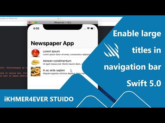 How to enable large titles in your navigation bar - Swift 5 0