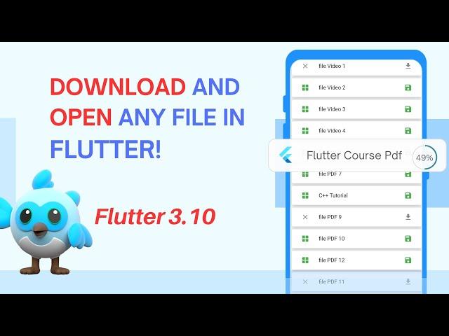 How to Download and Open Any File in Flutter | Download file in flutter | open local file in Flutter