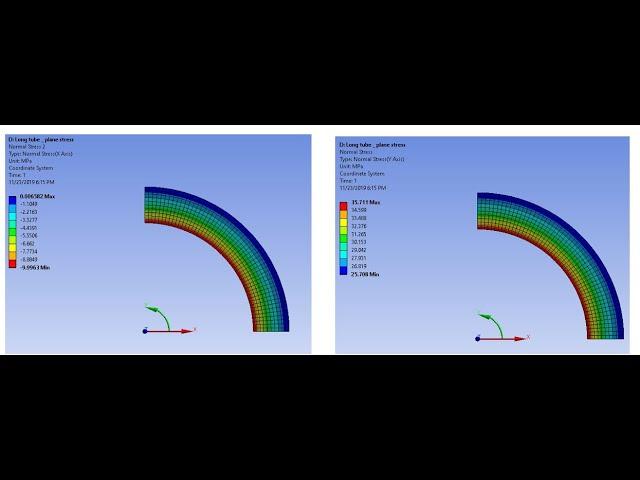 Ansys plane stress simulation