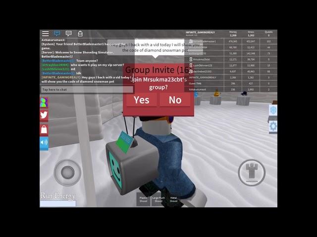 Code for diamond snowman/diamond frosty [not click bait]