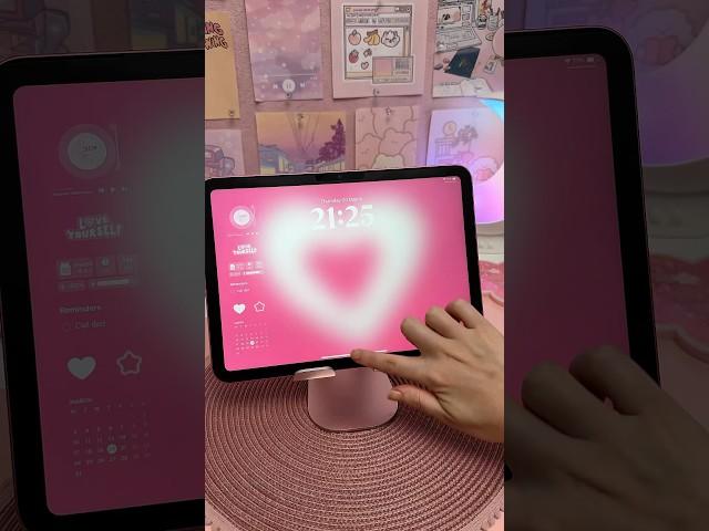 pink iPad setup 🩷 new iPad 11th gen | aesthetic homescreen | iPad accessories | iPad drawing