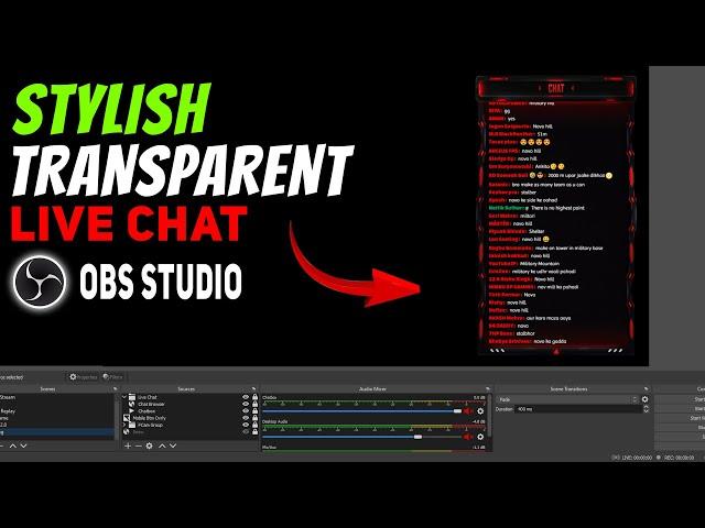 How To Add Transparent Live Chat on OBS Studio [Hindi]