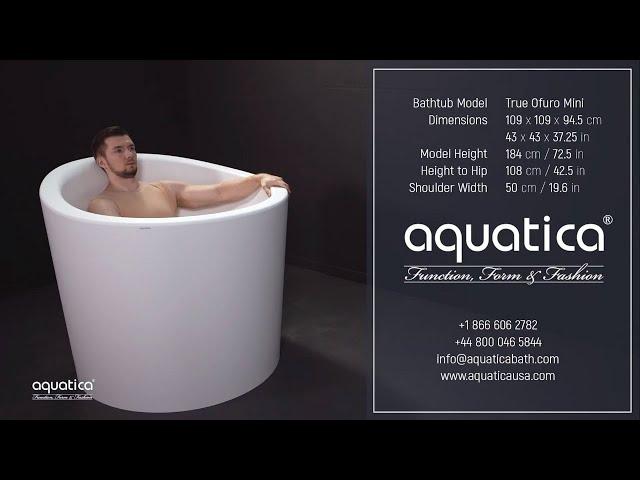 Aquatica True Ofuro Mini Freestanding Bathtub Demo Video for Tall People