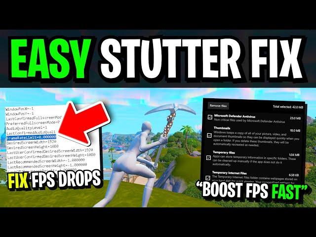 How To Fix FPS Drops Fortnite PC *UPDATED*  (BOOST FPS & Fix Stutter)