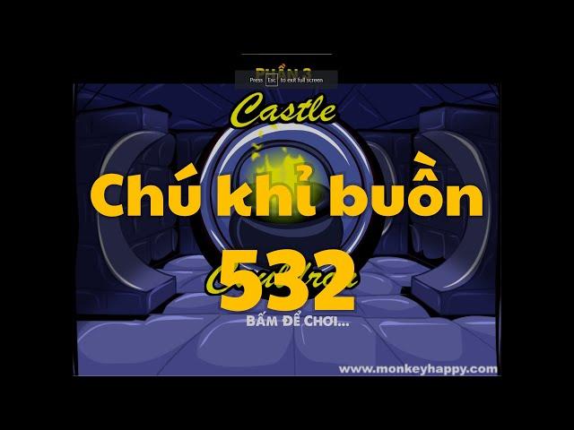 Chú khỉ buồn 532 - Lâu đài Cauldron Phần 3 | Monkey GO Happy Stage 532 - CASTLE CAULDRON Chapter 3