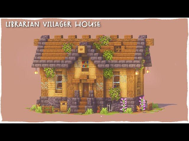 Minecraft : How to Build a LIBRARIAN House For a Village | Tutorial ( EASY )