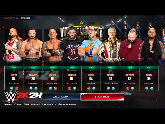 WWE 2K24 My First Ever Gameplay - WWE 2K24 Roman Reigns John Cena Cody Rhodes Gameplay