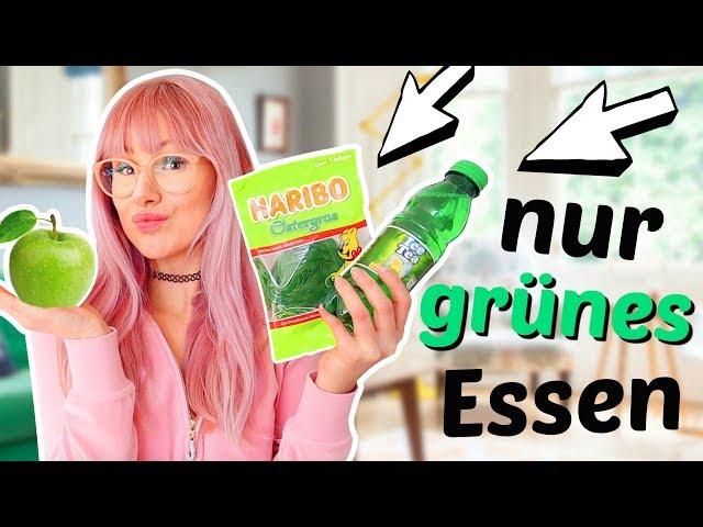 24 Stunden NUR GRÜNES essen | ViktoriaSarina