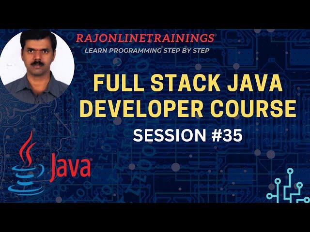 Full Stack Java Developer | Session - 35 | JSP -JSP Directive and Scriptlet Tags |rajonlinetrainings