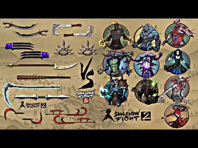 Shadow Fight 2 | All Underworld Boss Weapons vs Underworld Bosses