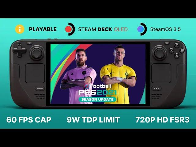 eFootball PES 2021 SEASON UPDATE - Gameplay & Settings | Steam Deck OLED