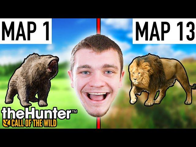 I Hunted an Animal on EVERY SINGLE MAP in Hunter Call of the Wild!