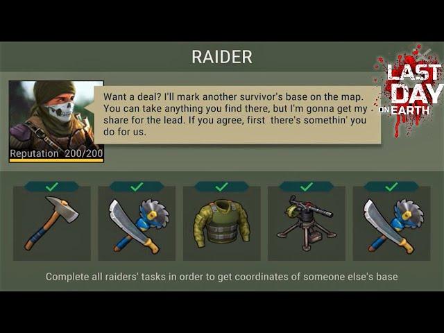 HOW TO FINISH ALL RAIDER TASKS - LAST DAY ON EARTH - LDOE