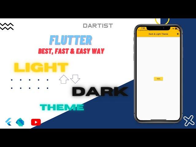 Flutter Tutorial - Flutter Dark Mode Switch - Light & Dark Theme [2022] For Android & iOS