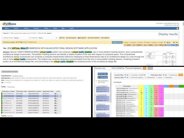 Navigating patent data with PatBase