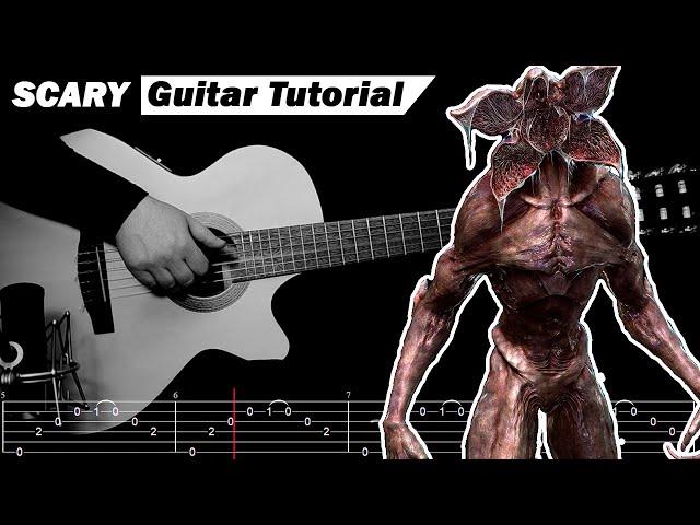 STRANGER THINGS (Main Theme) — Scary Guitar Tutorial + TABS +