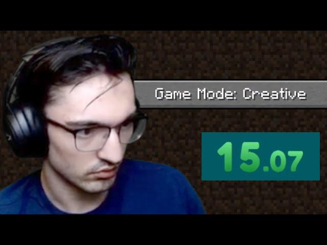 SmallAnt speedruns creative mode