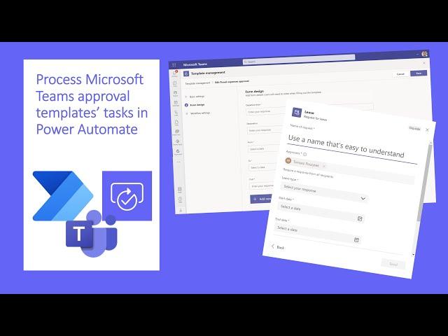 How to process Microsoft Teams approval templates' tasks in Power Automate