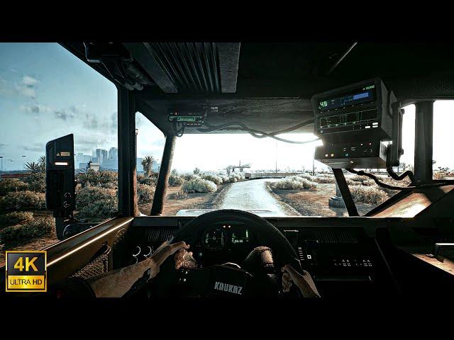 [4K] Trucker on a Kaukaz Bratsk U4020 in Night City, Cyberpunk 2077 | Reshade | VR | No HUD