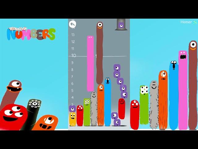 Build a big tower of numbers 2 - Sandbox - DragonBox: Numbers - Строим большую башню из чисел 2. 13+