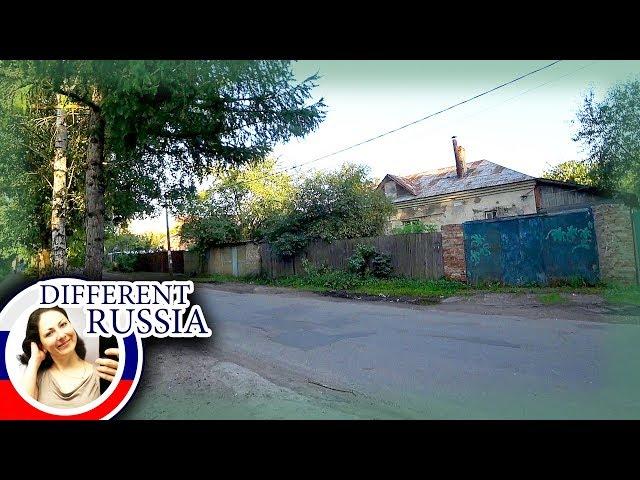 Old Russian Village of Duplex Houses. Bike Tour in Moscow Region, Russia