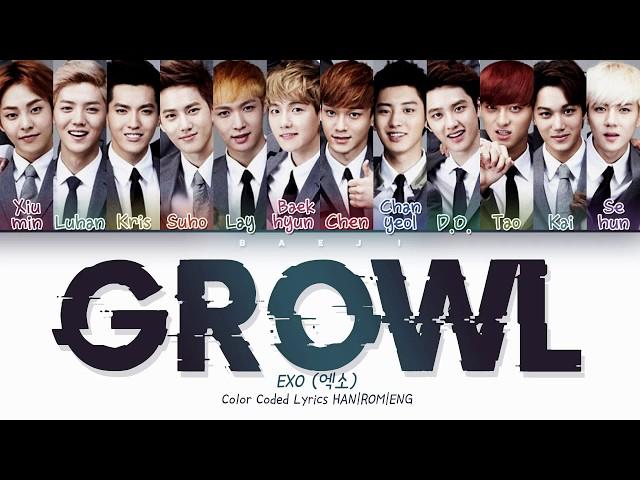 EXO (엑소) - 'Growl' Lyrics [Color Coded HAN|ROM|ENG]