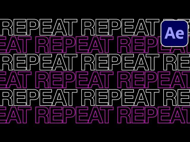REPEATED TEXT Motion Graphics Background (Adobe After Effects Tutorial)