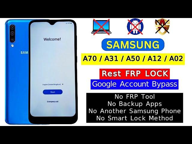 Samsung A31/A70/A50/A12/A02 Frp Bypass New Security Update 2024 | Android 12 Google Account Unlock